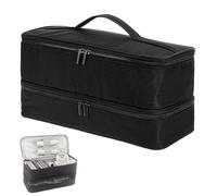 Trousse de voyage pour outils pour cheveux, sac pour fer à friser de voyage - Trousse de transport pour sèche-cheveux à double couche | Étui protecteur pour organiser les outils P, noir, Consulte la
