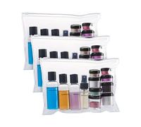Trousse de voyage - Sichler Beauty - Set de 3 - 15 pièces - PVC transparent - Étiquettes incluses