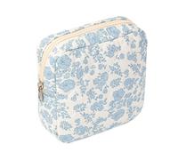 Trousse de voyage - Trousse compacte | Sac rembourré avec fermeture éclair vintage portable et élégant | Sacs menstruels Sacs de serviettes hygiéniques menstruelles Fourchette de serviettes