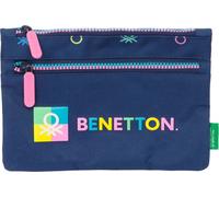 Trousse d'école Benetton Cool bleu marine 23 x 16 x 3 cm