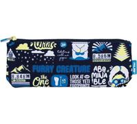 Trousse d'école Milan The Yeti bleu marine 23 x 9 x 1,5 cm