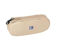 Trousse d'école Oxford B-Hook Sable - avec Crochet, Gomme de Fixation pour Cahier, Compact, Polyester (21x4.8x8cm)