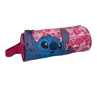 Trousse d'école ronde avec poignée d'école de papeterie, organisateur de crayons de couleur, Stitch rose, Organisateur de sac