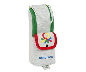 Trousse d'écolier Benetton Pop Gris (6 x 21 x 6 cm)