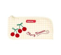 Trousse d'écolier - Safta - Cherry Beige - Polyester 300D - 23 x 11 x 1 cm - Zippée Beige