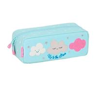 Trousse d'écolier - SAFTA - Nube Bleu clair - 21x8x8 cm - Matériaux recyclés - Mixte