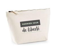 Trousse Dernier Jour de Liberte - Pouch Case - Idée Trousse Rangement Cadeau Anniversaire Fête Original Famille Travail Départ Collègue Retraite Noël. - Gris&Vert - 4