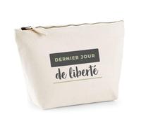 Trousse Dernier Jour de Liberte - Pouch Case - Idée Trousse Rangement Cadeau Anniversaire Fête Original Famille Travail Départ Collègue Retraite Noël. - Gris&Kaki - 4