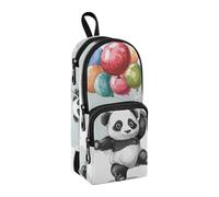 Trousse d'été en forme d'ours panda - Grande capacité - Avec compartiment - En forme de cartable - Pour l'école, le bureau, le travail, Panda Bear Summer, Taille unique, Mallette