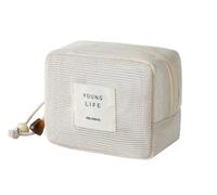 Trousse deToilette Femme, Trousse Maquillage Cosmétique Fille Ado Voyage Petite Sac à Cosmétiques Maquillage Main Originale Organiseur Fourniture Cadeau (White 4)