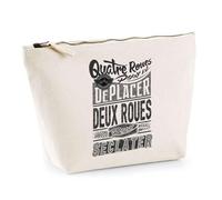 Trousse Deux Roues pour s'éclater | Pochette Toilette Maquillage | Idée Cadeau Mob Mobeur Motard Passion Moto Humour Original Anniversaire Noël Rider Biker Drôle