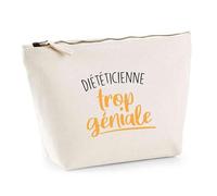 Trousse Diététicienne trop géniale | Pouch | Idée Pochette Toilette Maquillage Transport Cadeau Anniversaire Fête Original Famille Travail Départ Collègue Retraite