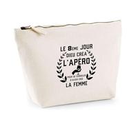 Trousse Dieu Créa l'apéro | Pochette Toilette Maquillage | Idée Cadeau Alcool Humour Original Drôle Apéro Anniversaire Fête Soirée Unique