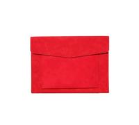Trousse d'informations sur les dossiers encliquetables - Sac de rangement simple et portable en corde - Double mallette - (grand) - Rouge Chine