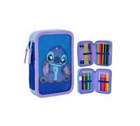 Trousse - Cerda - Disney Stitch - Double - Bleu - Zippée Bleu