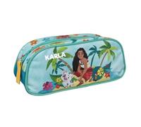 Trousse Disney Vaiana - Personnalisable avec nom - Trousse d'écolier pour enfant - Turquoise, Trousse turquoise, 22,5 x 9,5 x 9 cm, Trousse d'écolier