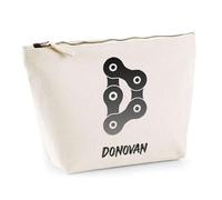 Trousse Donovan Lettre Chaine Mécanique | Pochette Toilette Maquillage | Idée Cadeau Prénom Motard Biker Mob Anniversaire Oncle Parrain Beau Papa Collègue Départ Retraite Noël