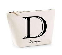 Trousse Donovan Lettre Chic | Pochette Toilette Maquillage | Idée Cadeau Prénom pour Cuisinier Barbecue Jardinage Oncle Parrain Beau Papa Collègue Départ Retraite Noël