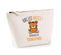 Trousse Dorothée Bas Les Pattes Tigre | Idée Fête des mères Cadeau Travail Retraite Trousse Maquillage Toilette