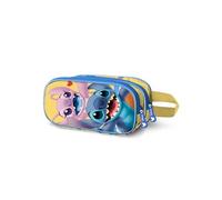 Disney Lilo et Stitch Ocean-Trousse 3D Double, Bleu, 22 x 10 cm