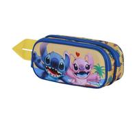 Disney Lilo et Stitch Ocean-Trousse 3D Double, Bleu, 22 x 10 cm