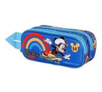 Disney Mickey Mouse Freestyle-Trousse 3D Double, Bleu, 22 x 9,5 cm