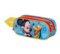 Disney Mickey Mouse Pal-Trousse 3D Double, Bleu, 22 x 9,5 cm