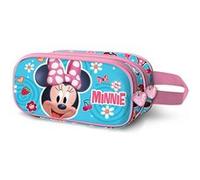 Disney Minnie Mouse Happiness-Trousse 3D Double, Bleu, 22 x 10 cm
