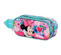 Disney Trousse Minnie Mouse Heart 3D Double Rose