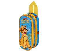 Trousse Double 3D - Disney Roi Lion Hakuna - Bleu - Taille Unique Bleu