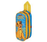 Trousse Double 3D - Disney Roi Lion Hakuna - Bleu - Taille Unique Bleu G