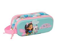 Trousse Double 3d Gabby Dollhouse - Safta - Pour Enfant - Rose - Synthétique - Mixte