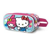 Karactermania Trousse double 3D Hello Kitty Friendship Bleu 22 x 10 cm