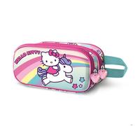 Hello Kitty Unicorn-Trousse 3D Double, Rose 22 x 10 cm