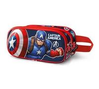 Trousse Double 3D - Marvel Captain America Patriot - Multicolore - Taille Unique
