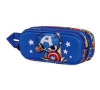 Trousse Double 3D - Marvel Captain America Punch - Bleu - Taille Unique Bleu G