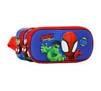 Trousse Double 3D - Marvel Spiderman Circles - Bleu - Taille Unique Bleu G