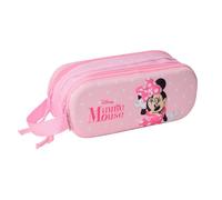 Trousse Ã crayons enfant Safta Disney Minnie 3D Rose 21x6x8 cm