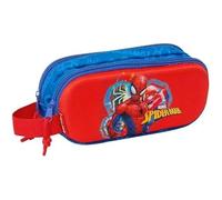 Trousse Double 3d - Safta - Spiderman - Confortable - Résistante - 21 X 6 X 8 Cm