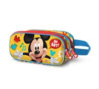 Disney Mickey Mouse Boy-Trousse 3D Double, Jaune, 22 x 10 cm