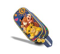 Trousse Double 3D Voyage Avion - Marvel Roi Lion Friends - Bleu - 40x20x25cm Bleu