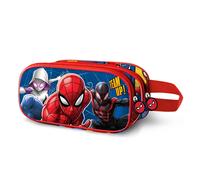 Trousse Double 3D Voyage Avion - Marvel Spiderman Best Team - Bleu - 40x20x25cm Bleu