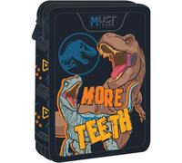 Trousse Double Compartiment Imprimée Jurassic World - 21 Cm - Jurassic World Vert TU