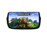 Trousse double compartiment MINECRAFT, Trousse d'école scolaire enfant