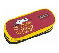 Trousse Double Compartiment Tissu Snoopy Peanuts 23 Cm Bordeaux TU