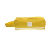 Trousse Double Couche Jaune en Oxford, Porte-crayons Zippé Portable | Grosse Capacité, Légère et Pratique, Motif Charmant, pour Enseignants et Élèves au Bureau