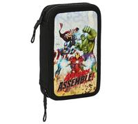 Trousse double de 28 piÃšces enfant Safta Marvel Avengers Foreve Multicolore 12,5x4x19,5 cm
