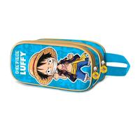 Trousse double enfant - Educa Borras - One Piece Monkey - Bleu - Zippée - Mixte