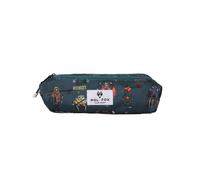 Trousse double enfant Pol Fox Robot Bleu 22x8x6 cm