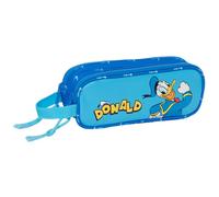 Trousse double enfant Safta Disney Donald Duck Bleu 21x6x8 cm
